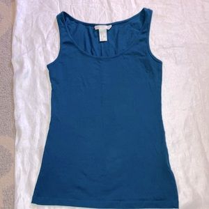 H&M basic tank in a teal blue size extra small